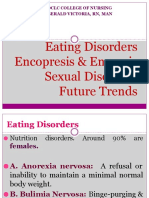 Eating Disorders Encopresis & Enuresis Sexual Disorders Future Trends