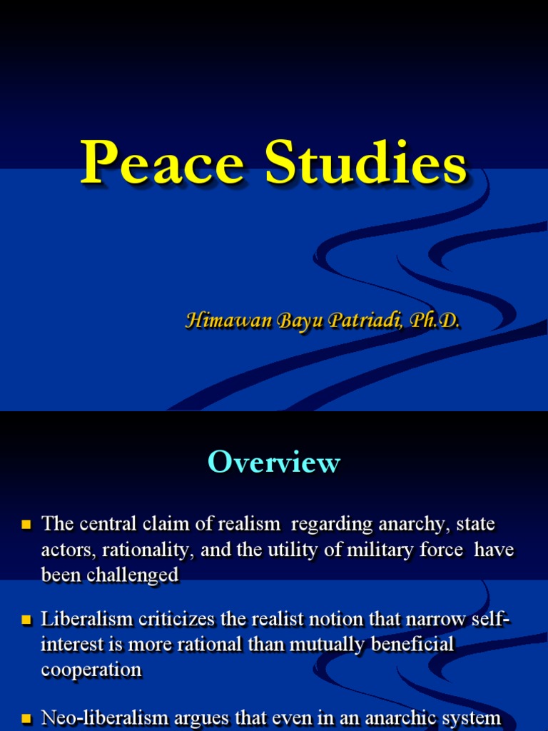 Peace Studies Overview: Broadening Security Beyond Realism | PDF ...