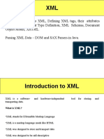 XML: Introduction To XML, Defining XML Tags, Their Attributes and Values, Document Type Definition, XML Schemas, Document Object Model, XHTML. Parsing XML Data - DOM and SAX Parsers in Java