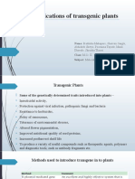 Applications of Transgenic Plants