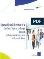 Organización de La Estructura de La Enseñanza Superior en Europa