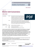 Metric Unit Conversions: Mathematics Curriculum