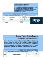 Central Public Works Department: Schedule of Quantities