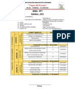 Primer Grado - Syllabus