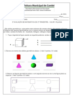 2 Avaliação de Matemática Do 2 Trimestre