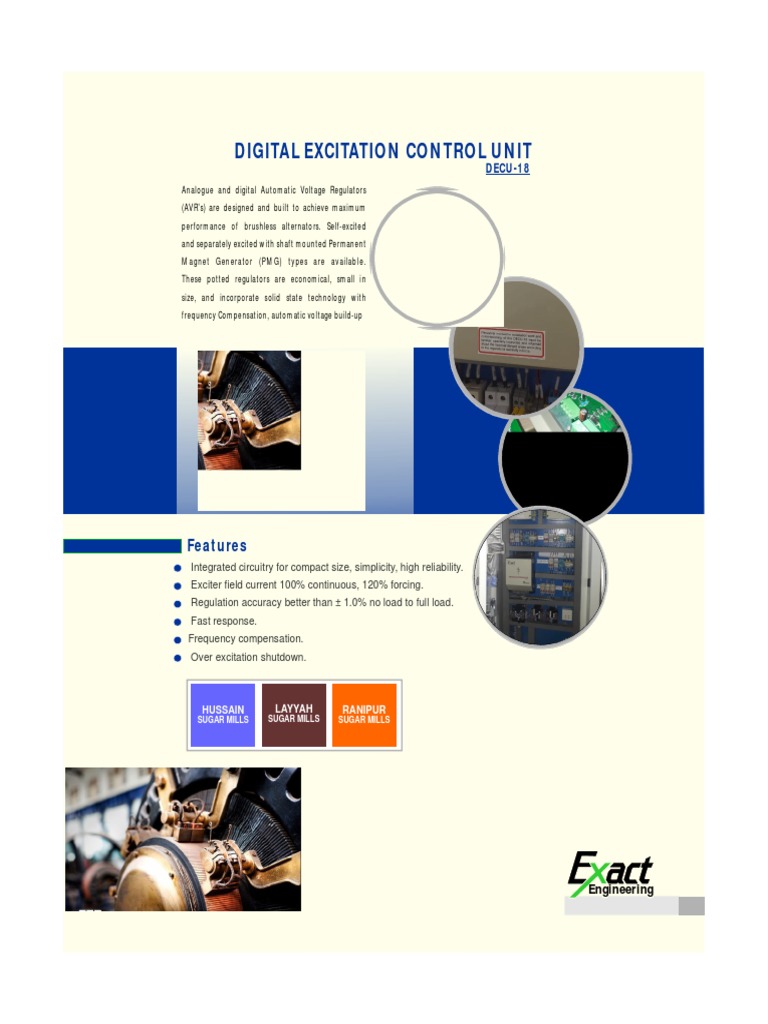 Digital Excitation Control Unit: Features | PDF