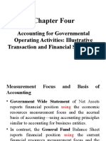 Chapter Four: Accounting For Governmental Operating Activities: Illustrative Transaction and Financial Statements