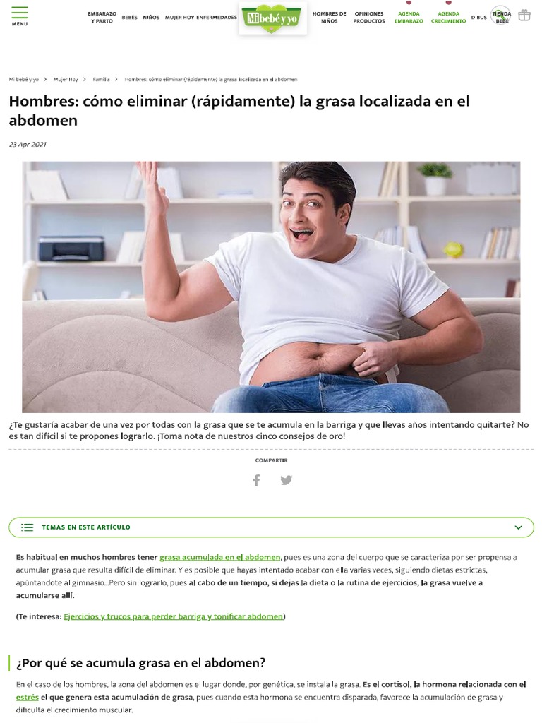Grasa Abdominal: Guía Completa Para Perder Peso y Eliminar Barriga