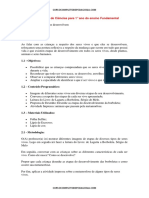 Plano de Aula de Ciencias para 1° Ano Do Ensino Fundamental