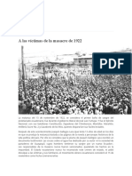 A Las Víctimas de La Masacre de 1922: Desarrollo