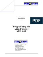 Programming The Loop Detector Vek M4D: Classax-V