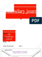 Vocabulary Journal-Unit 1