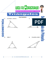 Ejercicios de Triangulos para Sexto de Primaria
