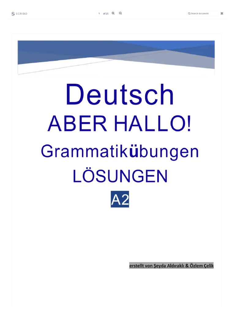 Deutsch aber hallo a2 l sungen pdf
