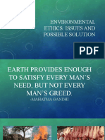 Environmental Ethics: Issues and Possible Solution: Juliet J. Tabolong