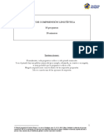 Test de Comprensión Lingüística 10 Preguntas 20 Minutos