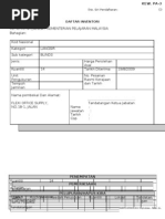 Contoh Kad Daftar Inventori