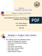 PMD 913 - Module 3 - Project Cost Control May22