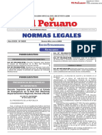 Decreto Supremo Que Declara en Estado de Emergencia Red Vial Nacional Por 30 Días