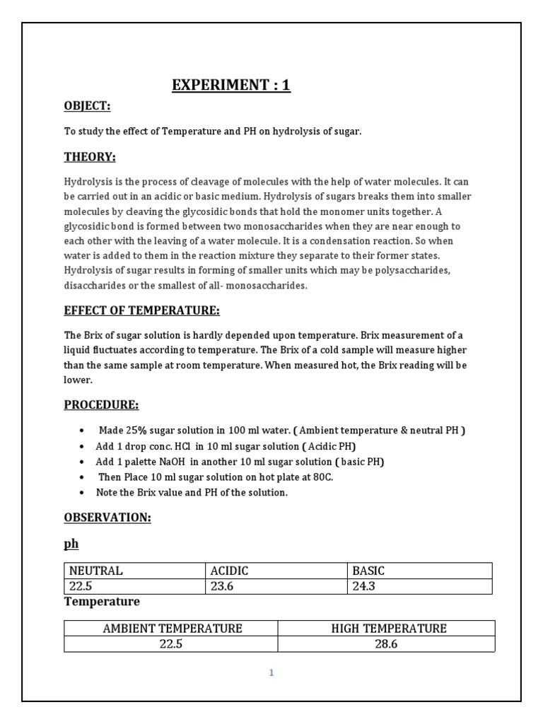 Sugar Lab Report PDF Sucrose Crystallization