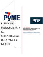 Reporte de lectura  El Entorno Sociocultural y la Competitividad de la PYME en México