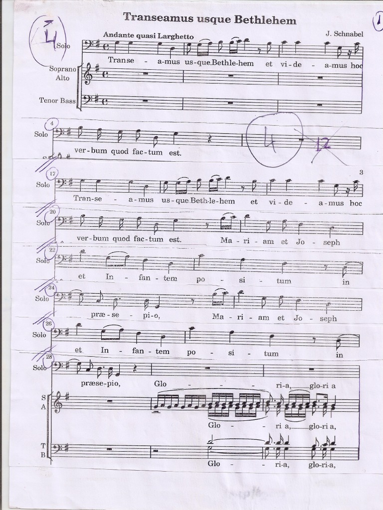 Transeamus Usque Bethlehem | PDF