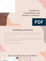 Installation, Uninstallation and Deletion of Software