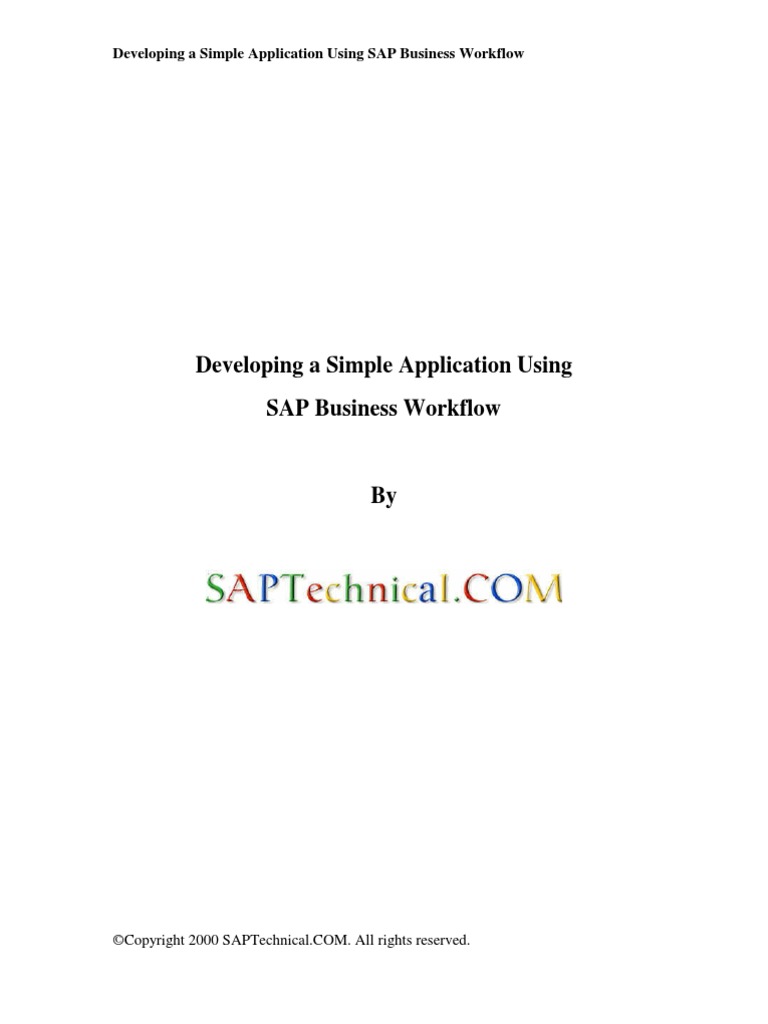 SAP Business Workflow Getting Started | PDF