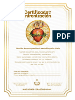 Certificado de Entronizacion Al Scj Espanol