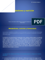 Metabolismo y nutrición: reacciones metabólicas y homeostasis
