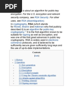 This Article Is About An Algorithm For Public-Key Encryption. For The U.S. Encryption and Network Security Company, See - For Other Uses, See