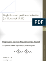 Single Firm and Profit Maximization (CH 19, Except 19.11)