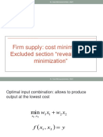 Firm Supply: Cost Minimization Excluded Section "Revealed Cost Minimization"