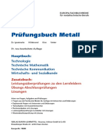 Prüfungsbuch Metall: Hauptbuch: Technologie Technische Mathematik Technische Kommunikation Wirtschafts-Und Sozialkunde