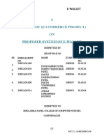 A Case Study (E-Commerce Project) ON Proposed System of E-Wallet