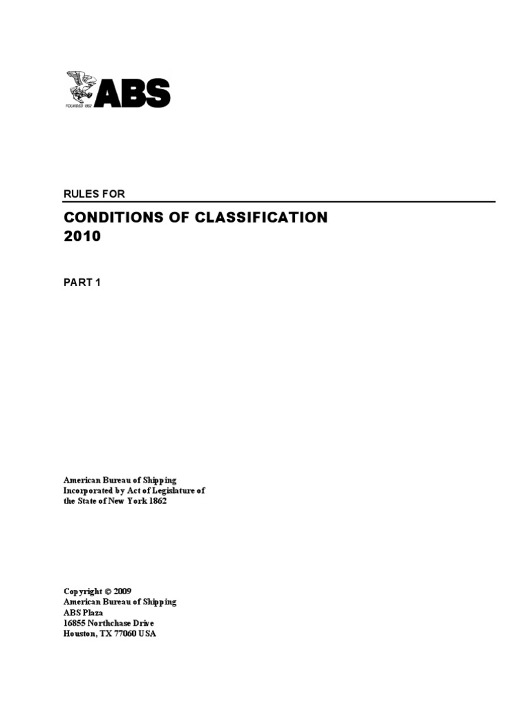 Conditiion of Classification | PDF | Shipping | Industries