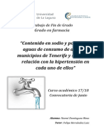 Contenido en Sodio y Potasio en Aguas de Consumo