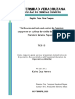 Verificacion Del Biol en El Control de Fusarium Oxysporum en Cultivos de Vainilla de La Comunidad Francisco Sarabia, Papantla. Tesis