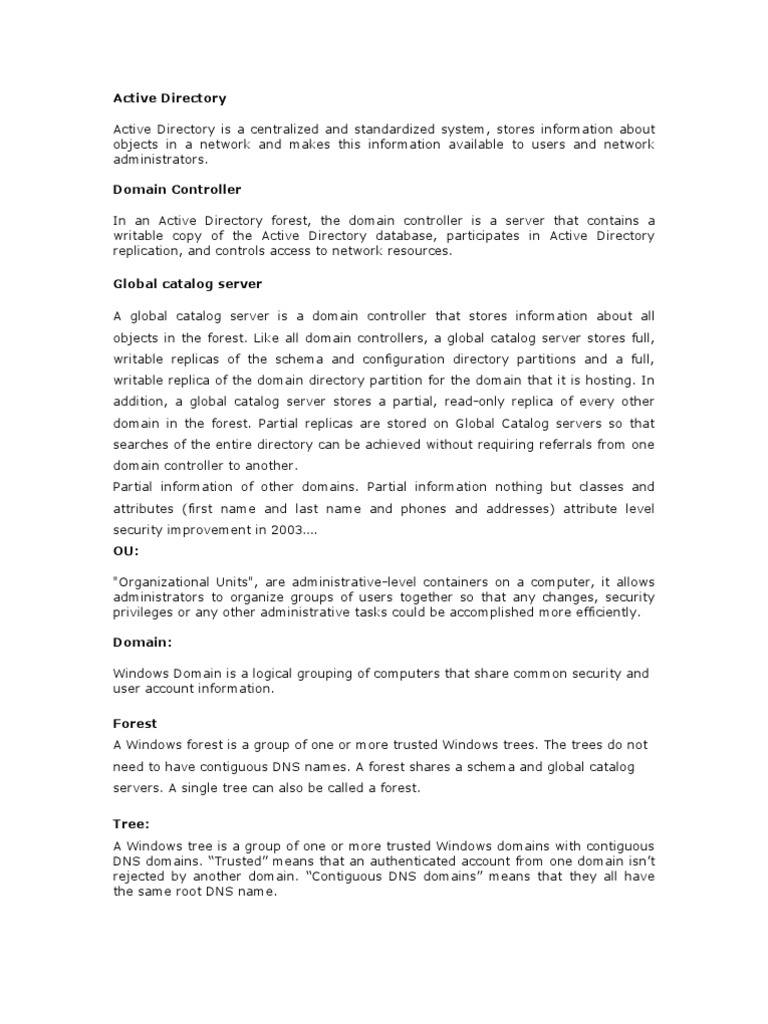 Win Server Technical - Document | PDF | Active Directory | Group Policy