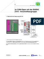 Installation CAN-Open Mit Der BAB40 Und HC010 - Anschaltbaugruppe