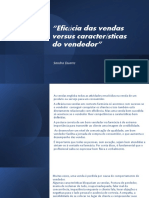 Eficácia das Vendas vs Características do Vendedor na Farmácia