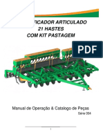 Escarificador Articulado 21 Hastes Com Kit Pastagem