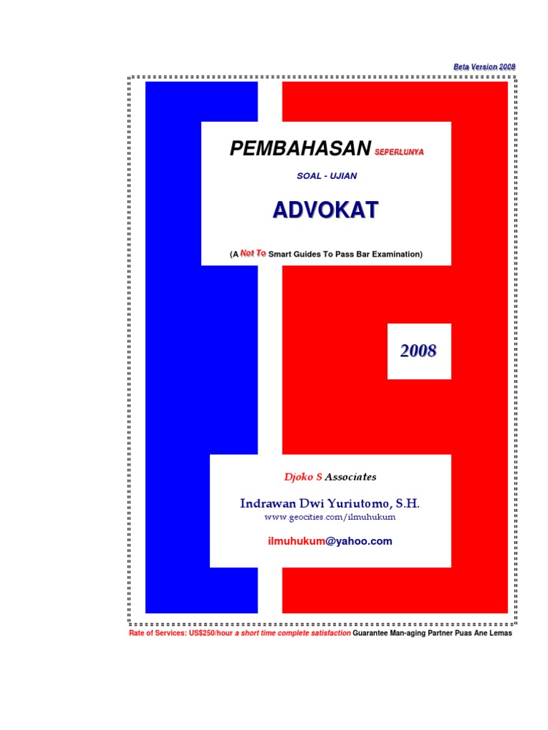 Contoh Soal  Latihan  Ujian  Advokat  Peradi  Contoh Soal  Terbaru