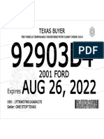 2001 FORD: Texas Buyer
