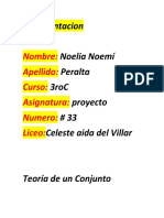 Prececentacion Noelia Noemí Peralta 3roc Proyecto # 33 Celeste Aida Del Villar