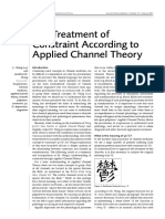 The Treatment of Constraint According To Applied Channel Theory Jonathan Chang and Wang Ju-Yi