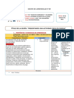 SESIÒN DE APRENDIZAJE de 25 DE MARZO