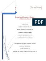 Estructura Del Ensayo, Informe y Artiulo Academico