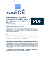 ABECE Linea Violencias de Genero Atencion Integral en Saluda Victimas de Ataques Con Acidos o Agentes Quimicos