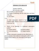 NEET Reproductive Health Important Questions